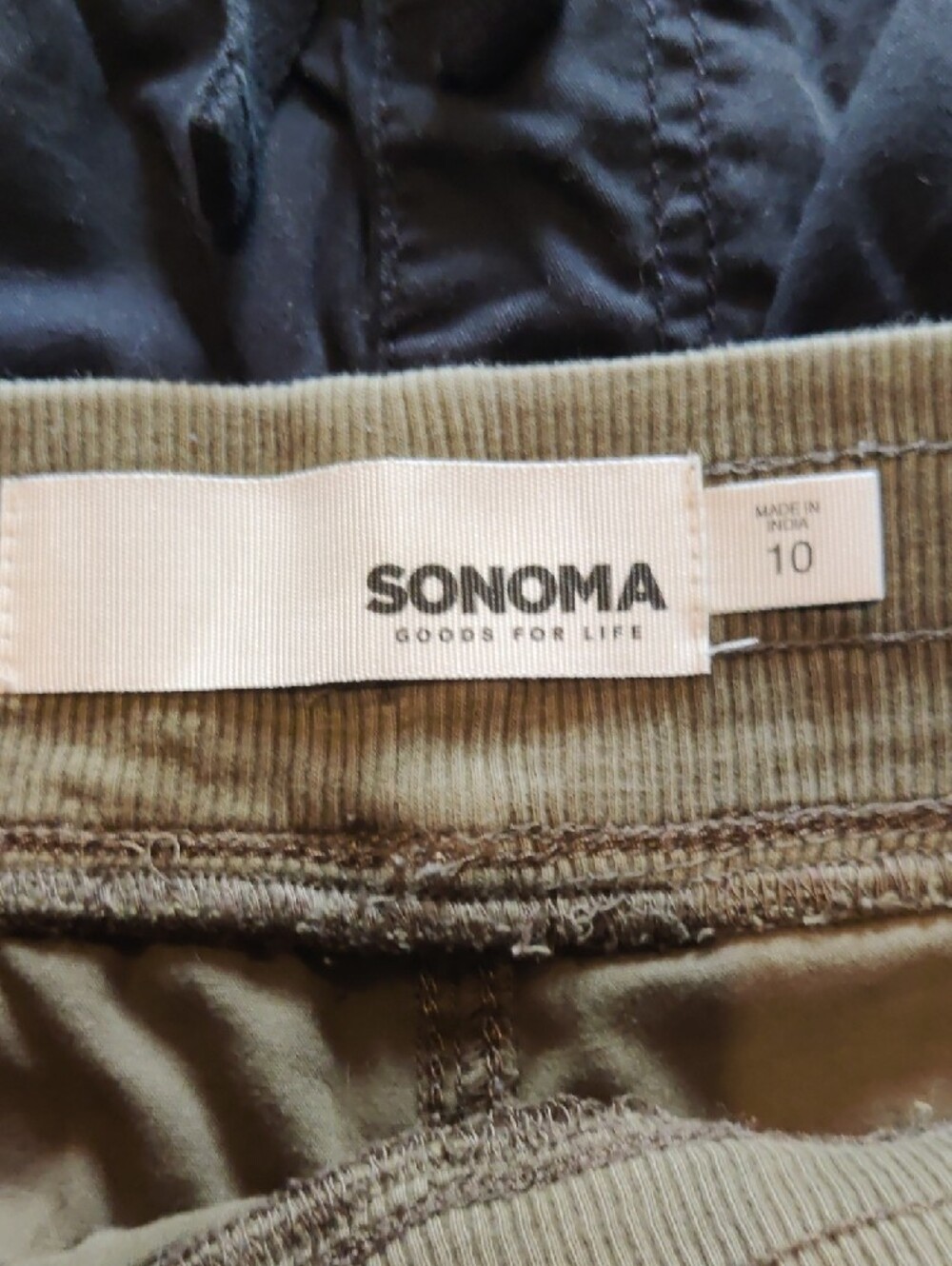 Lot Of 4 Sonoma Cargo Drawstring Shorts - Navy, Olive, Black, Tan - Picture 4 of 9